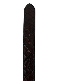 Pirarucu Monster Fish Print Western Belt with Removable Buckle - Brown - OriginalWestern.com