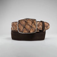 Pirarucu Monster Fish Print Western Belt with Removable Buckle - Oryx - OriginalWestern.com