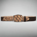 Pirarucu Monster Fish Print Western Belt with Removable Buckle - Oryx - OriginalWestern.com
