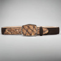 Pirarucu Monster Fish Print Western Belt with Removable Buckle - Oryx - OriginalWestern.com