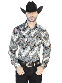 El General - Casual Long Sleeve Shirt - Gray 44067