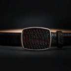 Python Snakeskin Print Western Belt with Removable Buckle - Black Cherry - OriginalWestern.com
