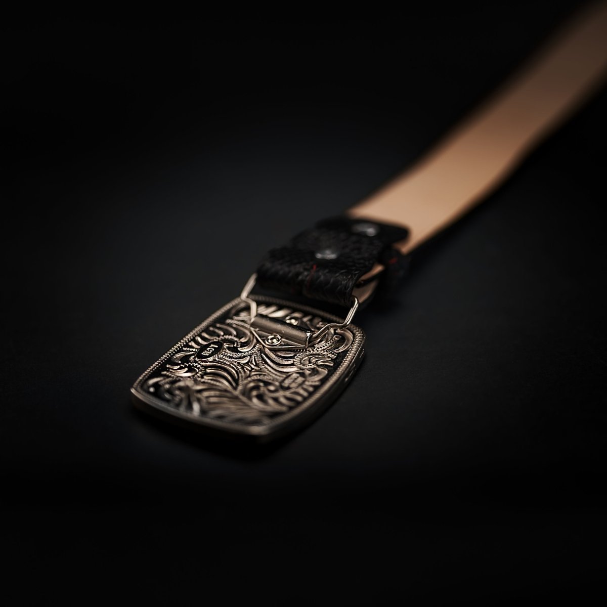 Python Snakeskin Print Western Belt with Removable Buckle - Black Cherry - OriginalWestern.com