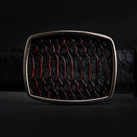Python Snakeskin Print Western Belt with Removable Buckle - Black Cherry - OriginalWestern.com
