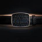 Python Snakeskin Print Western Belt with Removable Buckle - Blue - OriginalWestern.com