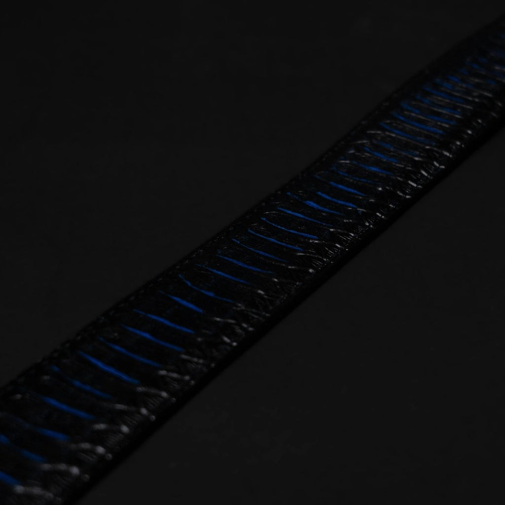 Python Snakeskin Print Western Belt with Removable Buckle - Blue - OriginalWestern.com
