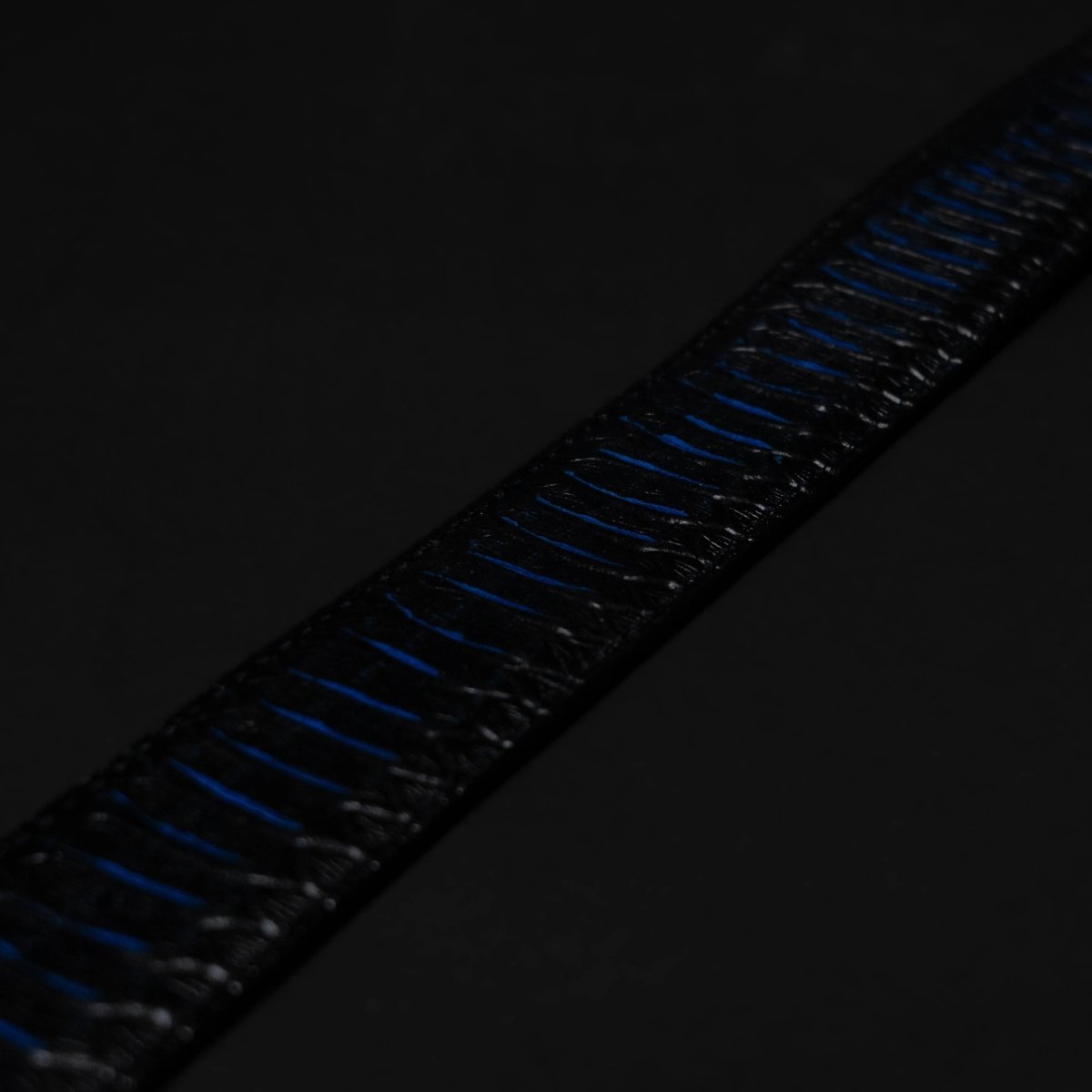 Python Snakeskin Print Western Belt with Removable Buckle - Blue - OriginalWestern.com