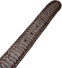 Python Snakeskin Print Western Belt with Removable Buckle - Brown - OriginalWestern.com