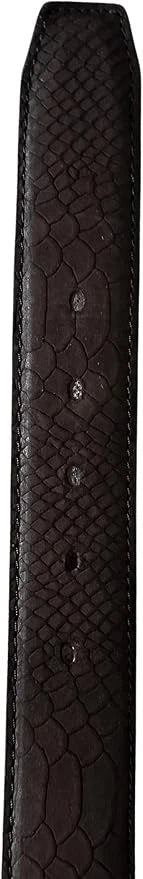 Python Snakeskin Print Western Belt with Removable Buckle - Brown - OriginalWestern.com