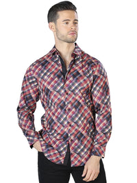 Red Casual Long Sleeve Shirt 44047 - OriginalWestern.com