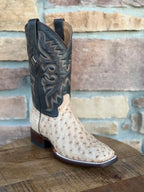 Red Diamonds Genuine Exotic Full Quill Ostrich Skin Square Toe Cowboy Boots – Oryx - OriginalWestern.com