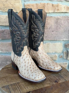 Red Diamonds Genuine Exotic Full Quill Ostrich Skin Square Toe Cowboy Boots – Oryx - OriginalWestern.com