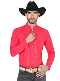 Red Western Long Sleeve Shirt 123921 - OriginalWestern.com