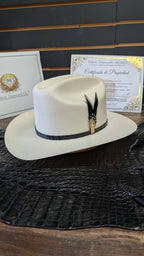 White Diamonds 100,000X Panama San Judas Style Cowboy Shantung Straw Hat Brim 3"