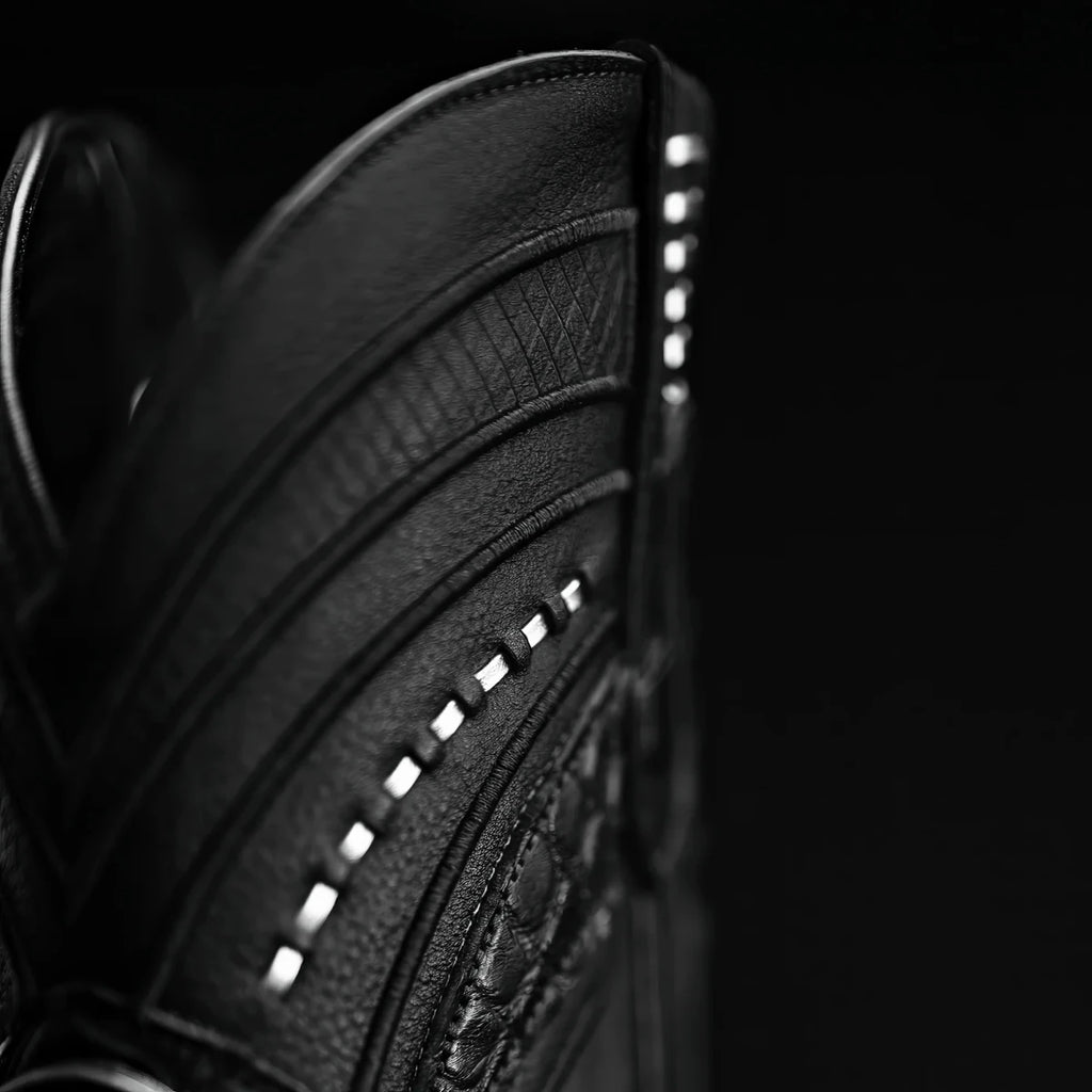 Rodeo Cartie Genuine Exotic American Alligator Skin Dubai Square Toe Cowboy Boots - Black - OriginalWestern.com