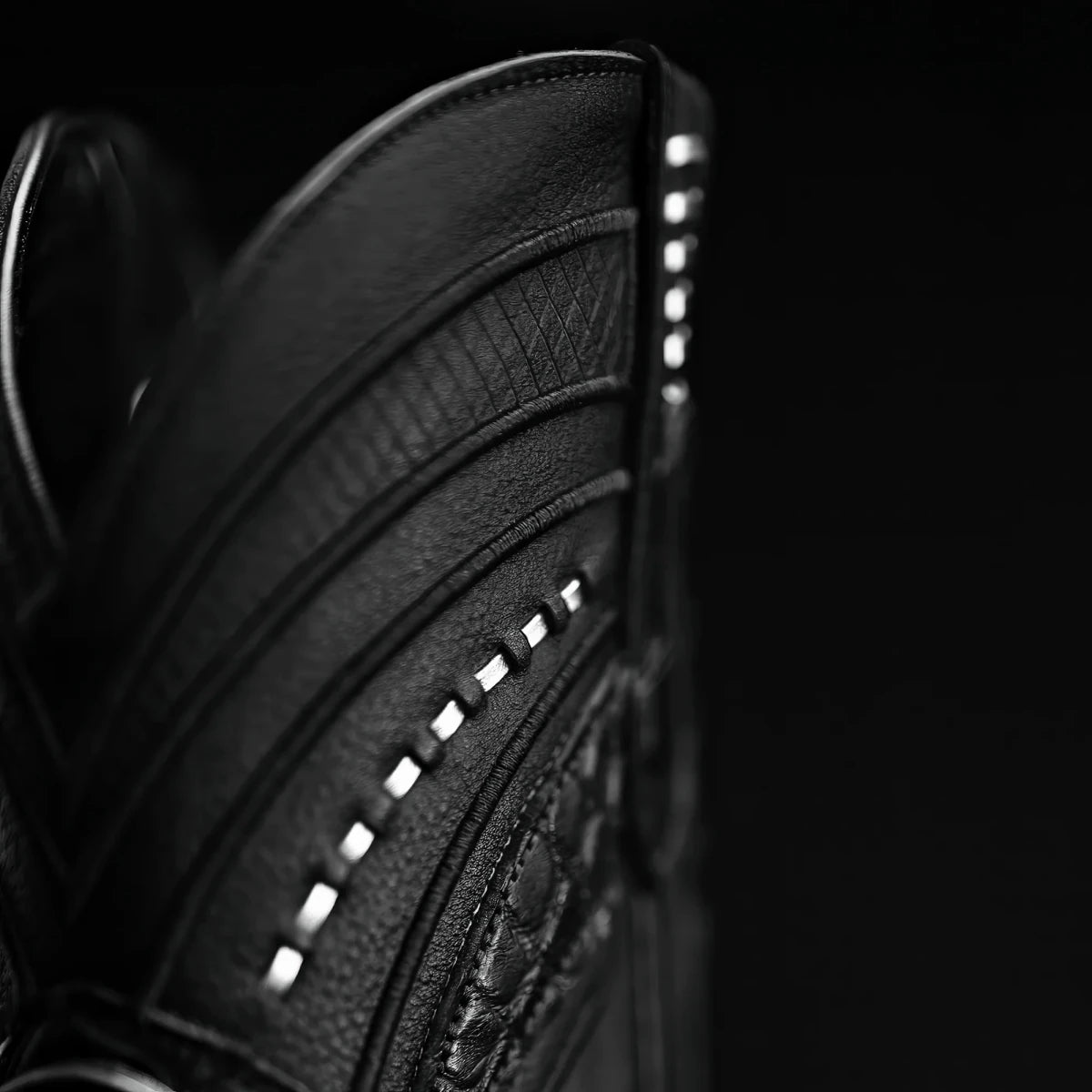 Rodeo Cartie Genuine Exotic American Alligator Skin Dubai Square Toe Cowboy Boots - Black - OriginalWestern.com
