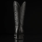 Rodeo Cartie Genuine Exotic American Alligator Skin Dubai Square Toe Cowboy Boots - Black - OriginalWestern.com