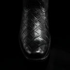 Rodeo Cartie Genuine Exotic American Alligator Skin Dubai Square Toe Cowboy Boots - Black - OriginalWestern.com