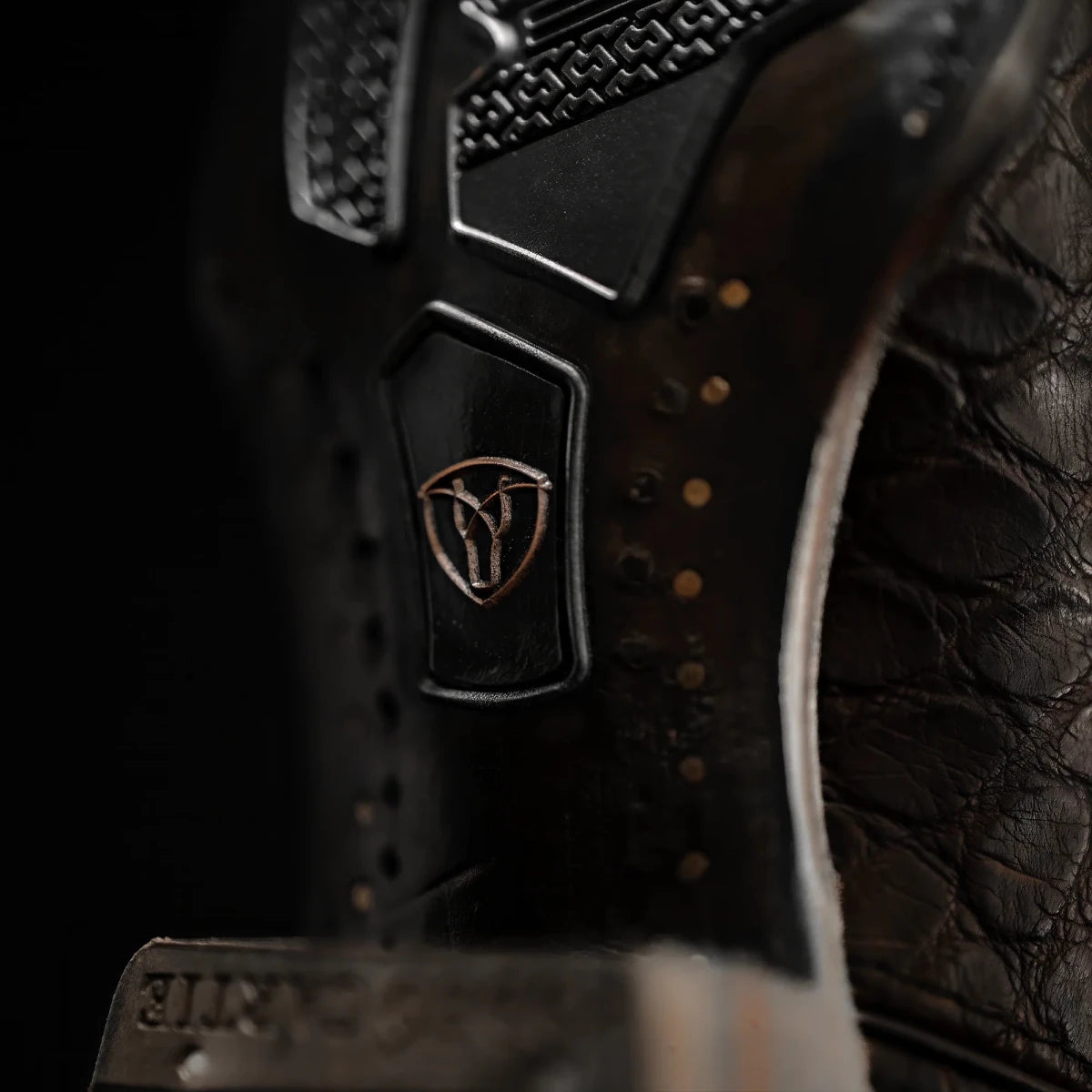 Rodeo Cartie Genuine Exotic American Alligator Skin Dubai Square Toe Cowboy Boots - Brown - OriginalWestern.com