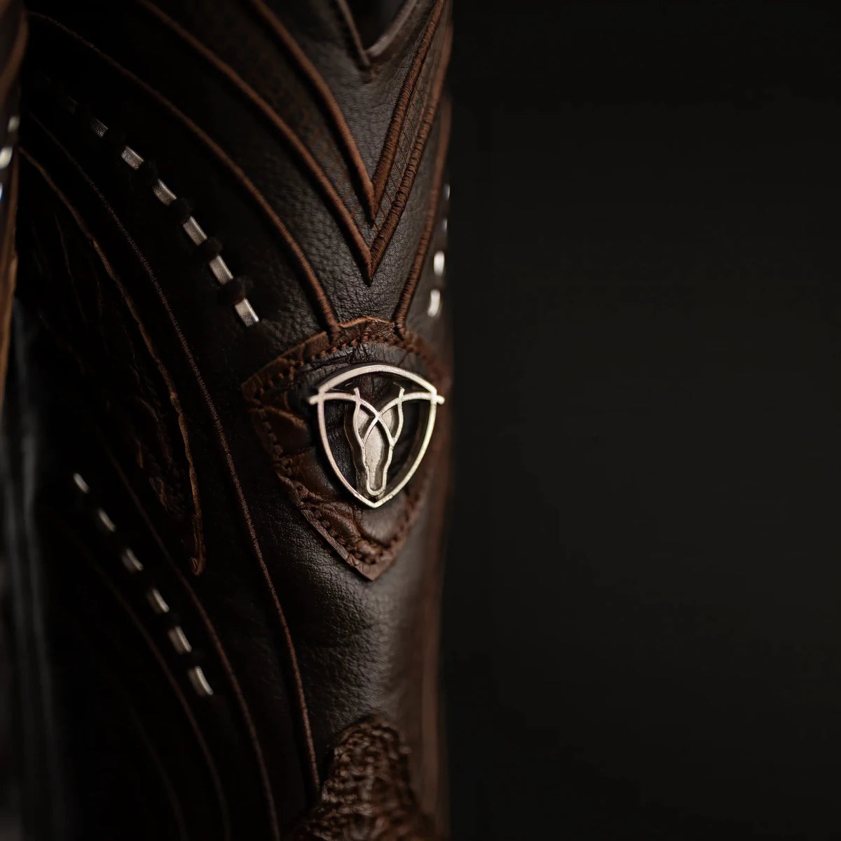 Rodeo Cartie Genuine Exotic American Alligator Skin Dubai Square Toe Cowboy Boots - Brown - OriginalWestern.com