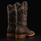 Rodeo Cartie Mamba Phyton Snakeskin Print Tribute Square Toe Boots – Tobacco - OriginalWestern.com
