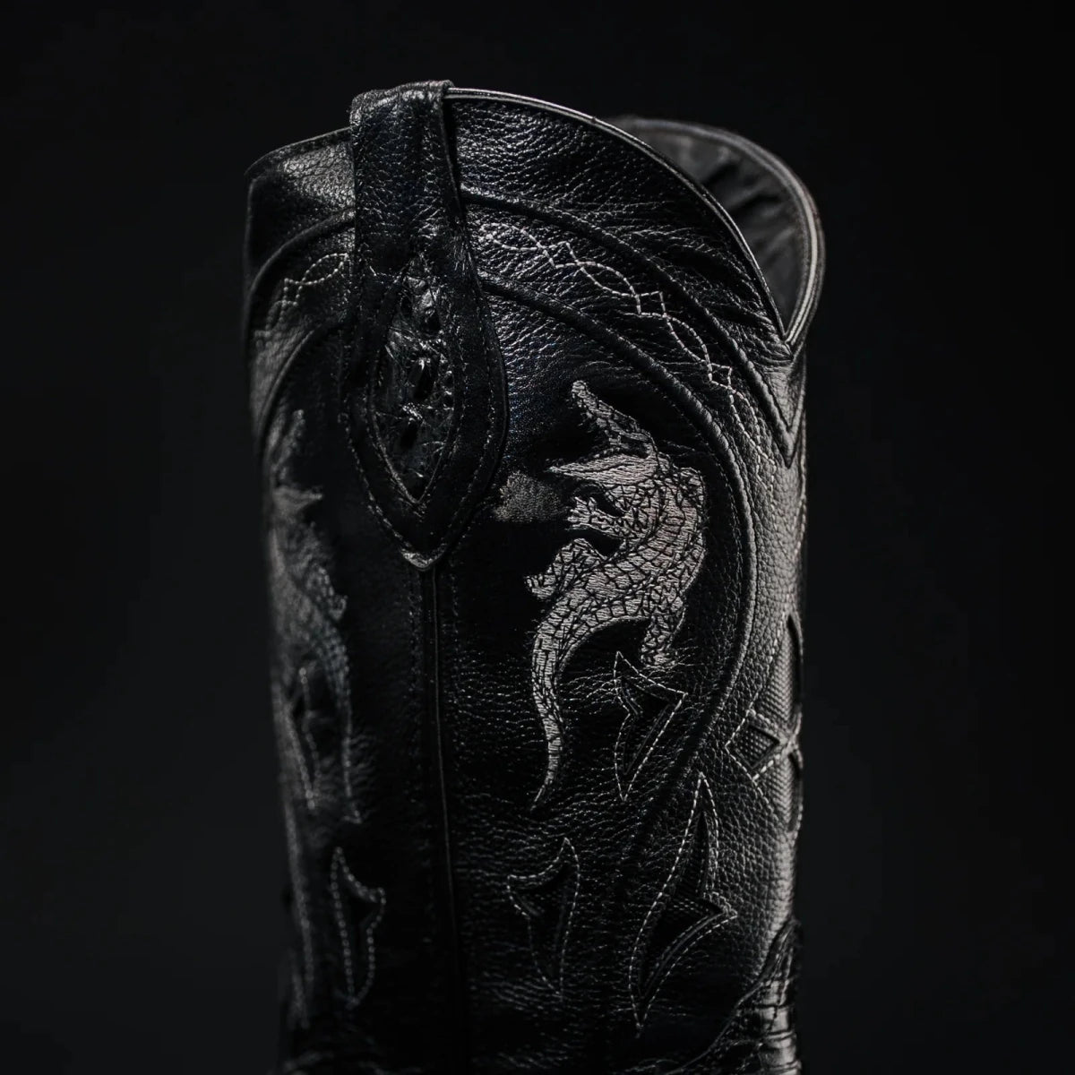 Rodeo Cartie Men's 608 Exotic Caiman Belly Western Cowboy Boot–Black - OriginalWestern.com