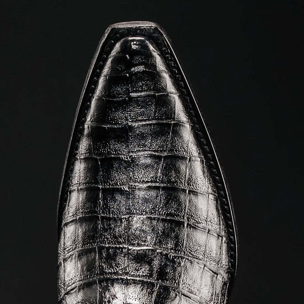 Rodeo Cartie Men's 608 Exotic Caiman Belly Western Cowboy Boot–Black - OriginalWestern.com