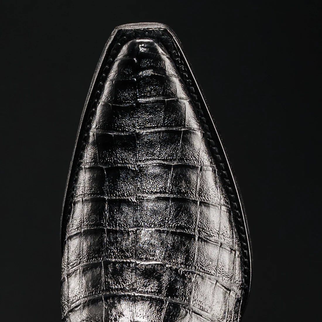 Rodeo Cartie Men's 608 Exotic Caiman Belly Western Cowboy Boot–Black - OriginalWestern.com