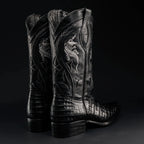 Rodeo Cartie Men's 608 Exotic Caiman Belly Western Cowboy Boot–Black - OriginalWestern.com