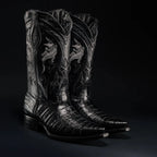 Rodeo Cartie Men's 608 Exotic Caiman Belly Western Cowboy Boot–Black - OriginalWestern.com