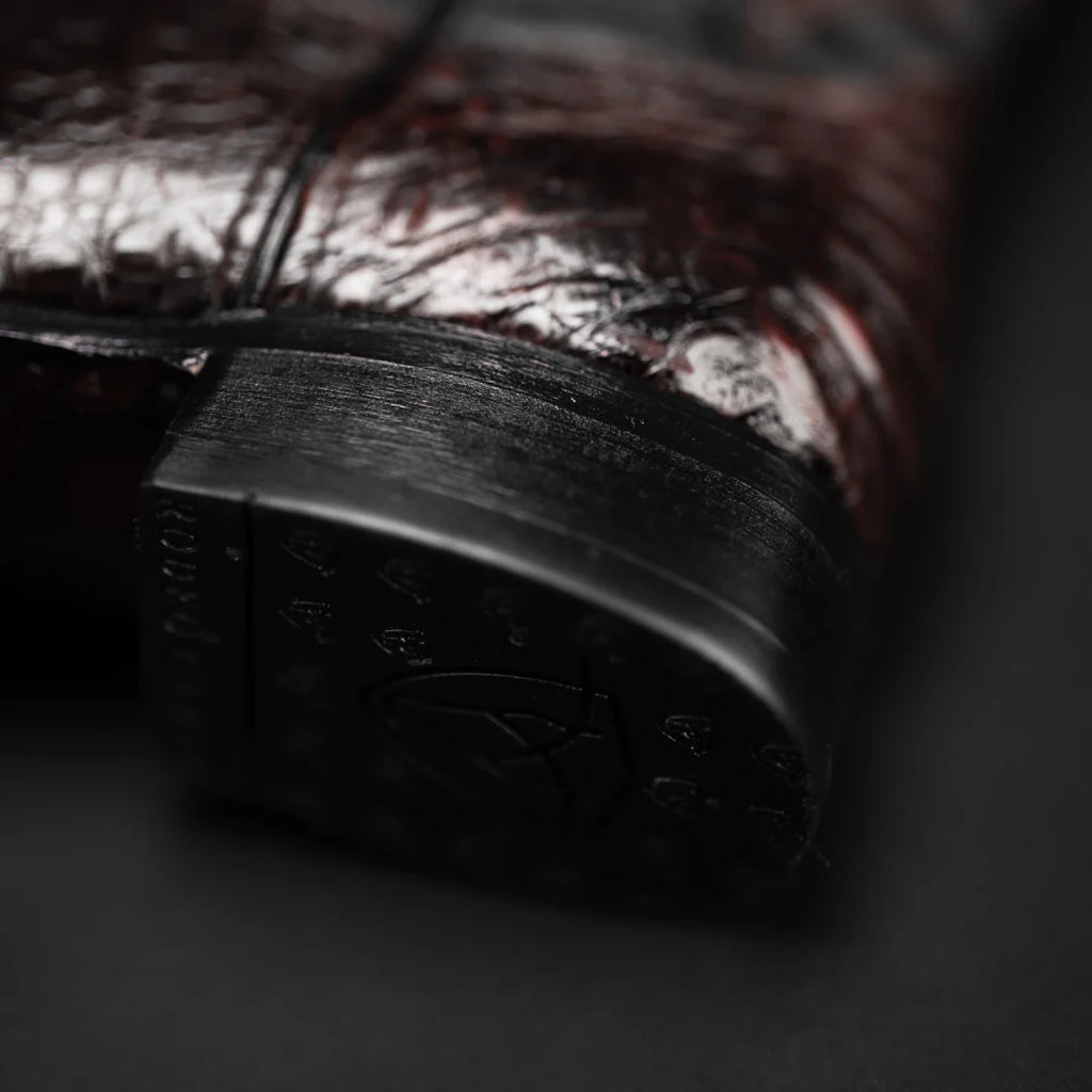 Rodeo Cartie Men's 608 Exotic Caiman Belly Western Cowboy Boot–Black Cherry - OriginalWestern.com