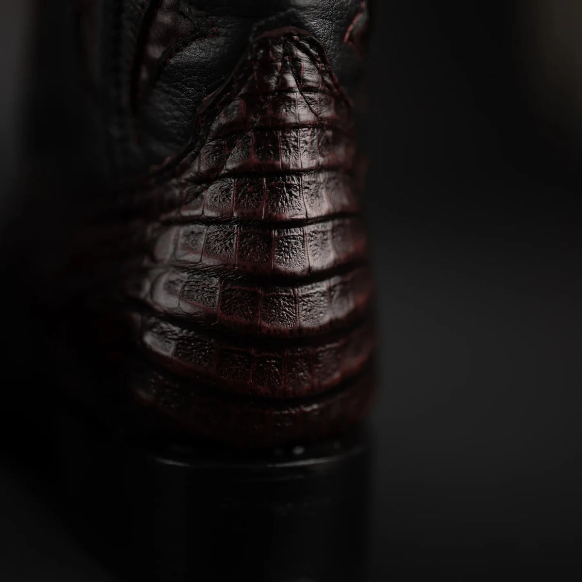 Rodeo Cartie Men's 608 Exotic Caiman Belly Western Cowboy Boot–Black Cherry - OriginalWestern.com