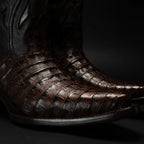 Rodeo Cartie Men's 608 Exotic Caiman Belly Western Cowboy Boot–Brown - OriginalWestern.com