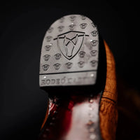 Rodeo Cartie Men's 608 Exotic Caiman Belly Western Cowboy Boot–Chestnut El - OriginalWestern.com