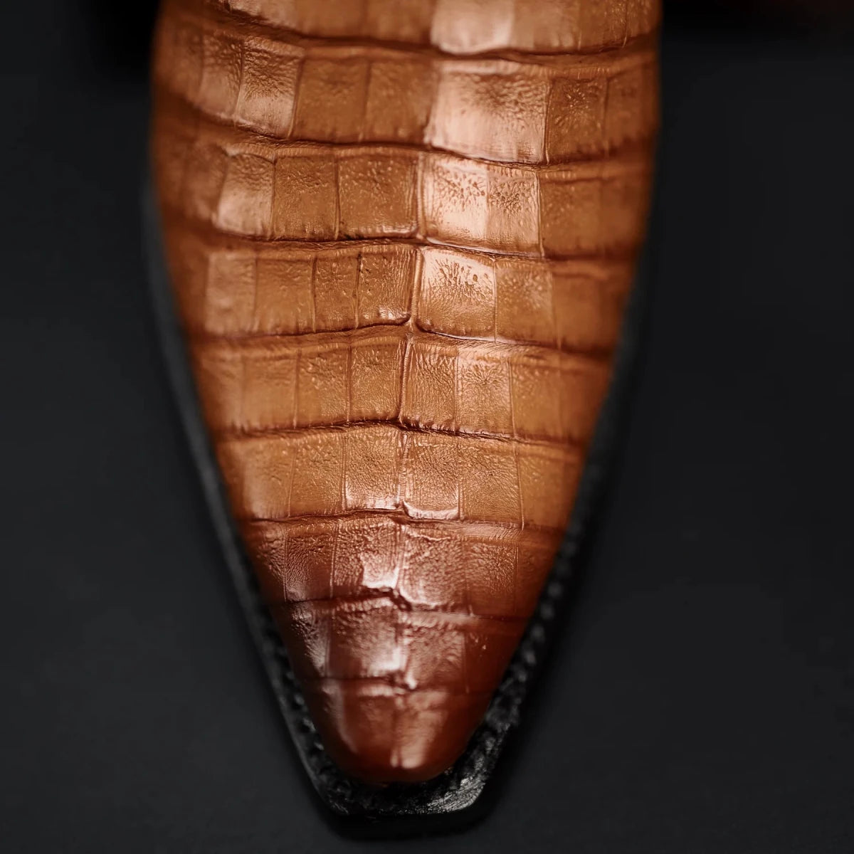 Rodeo Cartie Men's 608 Exotic Caiman Belly Western Cowboy Boot–Chestnut El - OriginalWestern.com