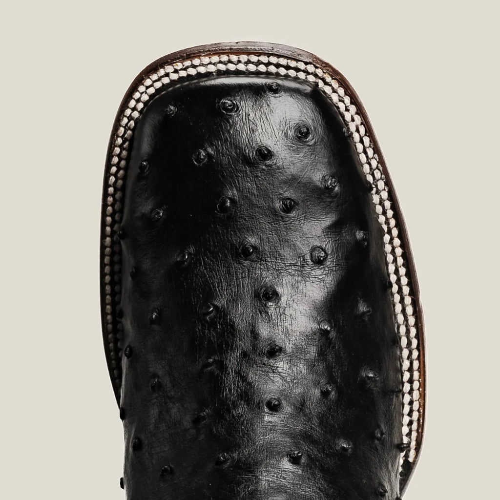 Rodeo Cartie Men”s 703 Exotic Ostrich Original Rodeo Boot–Black - OriginalWestern.com