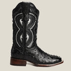 Rodeo Cartie Men”s 703 Exotic Ostrich Original Rodeo Boot–Black - OriginalWestern.com