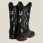 Rodeo Cartie Men”s 703 Exotic Ostrich Original Rodeo Boot–Black - OriginalWestern.com