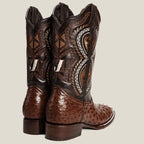 Rodeo Cartie Men”s 703 Exotic Ostrich Original Rodeo Boot–Brown - OriginalWestern.com