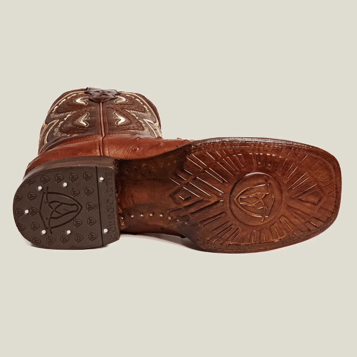 Rodeo Cartie Men”s 703 Exotic Ostrich Original Rodeo Boot–Chedron - OriginalWestern.com