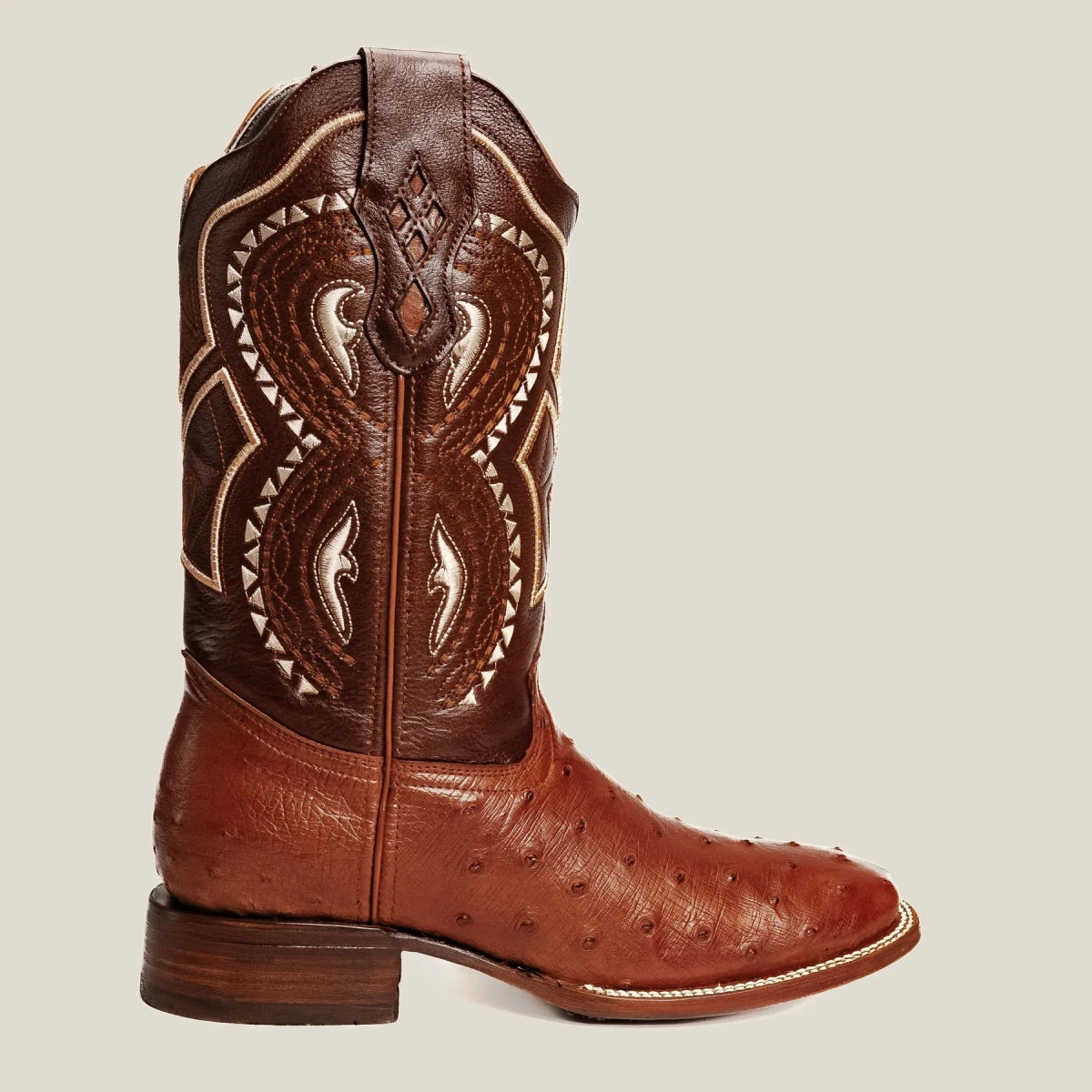 Rodeo Cartie Men”s 703 Exotic Ostrich Original Rodeo Boot–Chedron - OriginalWestern.com