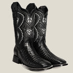 Rodeo Cartie Men”s 706 Exotic Caiman Original Rodeo Boot–Black - OriginalWestern.com