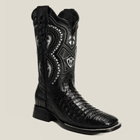 Rodeo Cartie Men”s 706 Exotic Caiman Original Rodeo Boot–Black - OriginalWestern.com