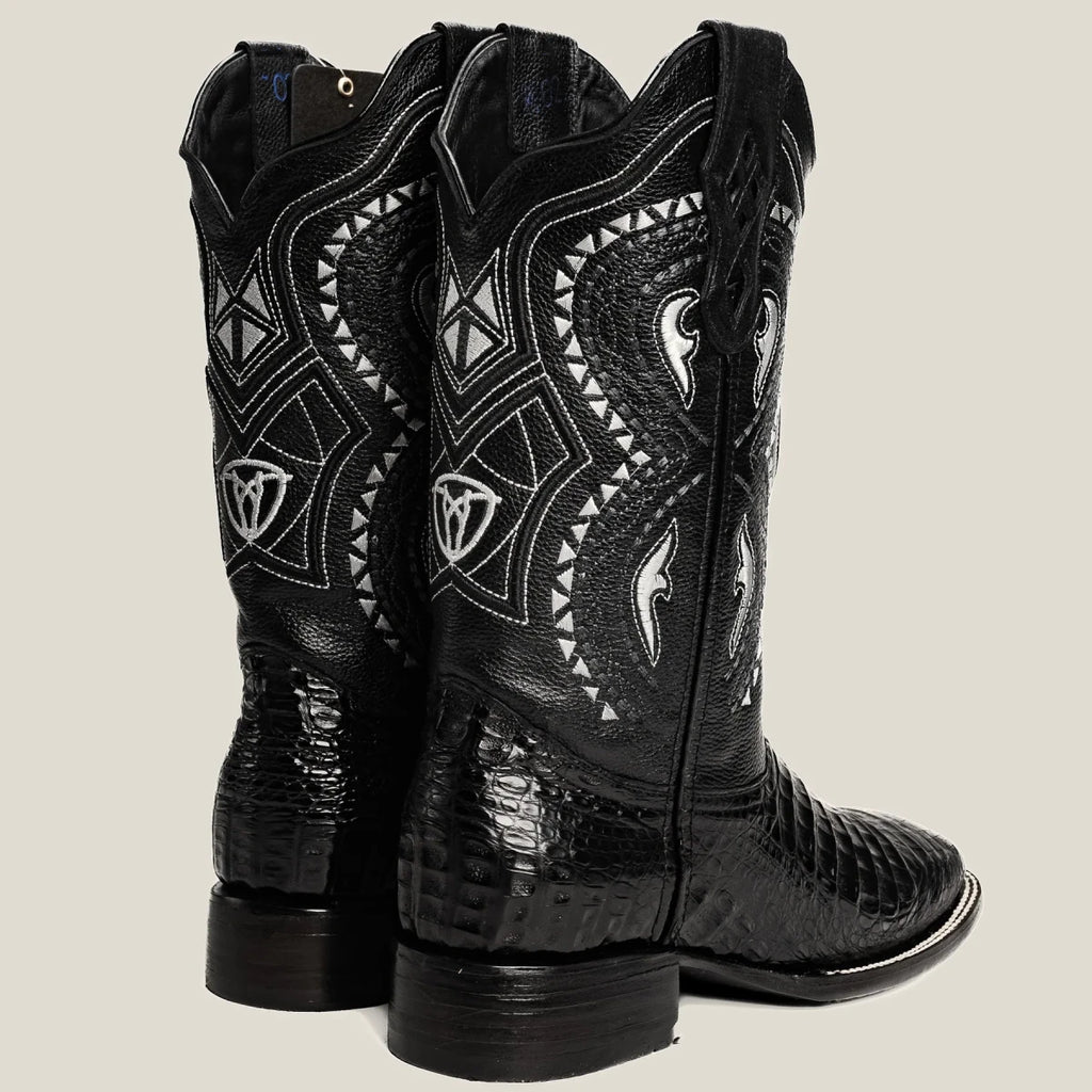 Rodeo Cartie Men”s 706 Exotic Caiman Original Rodeo Boot–Black - OriginalWestern.com