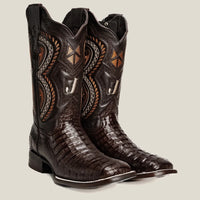 Rodeo Cartie Men”s 706 Exotic Caiman Original Rodeo Boot–Brown - OriginalWestern.com