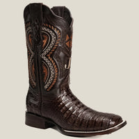 Rodeo Cartie Men”s 706 Exotic Caiman Original Rodeo Boot–Brown - OriginalWestern.com