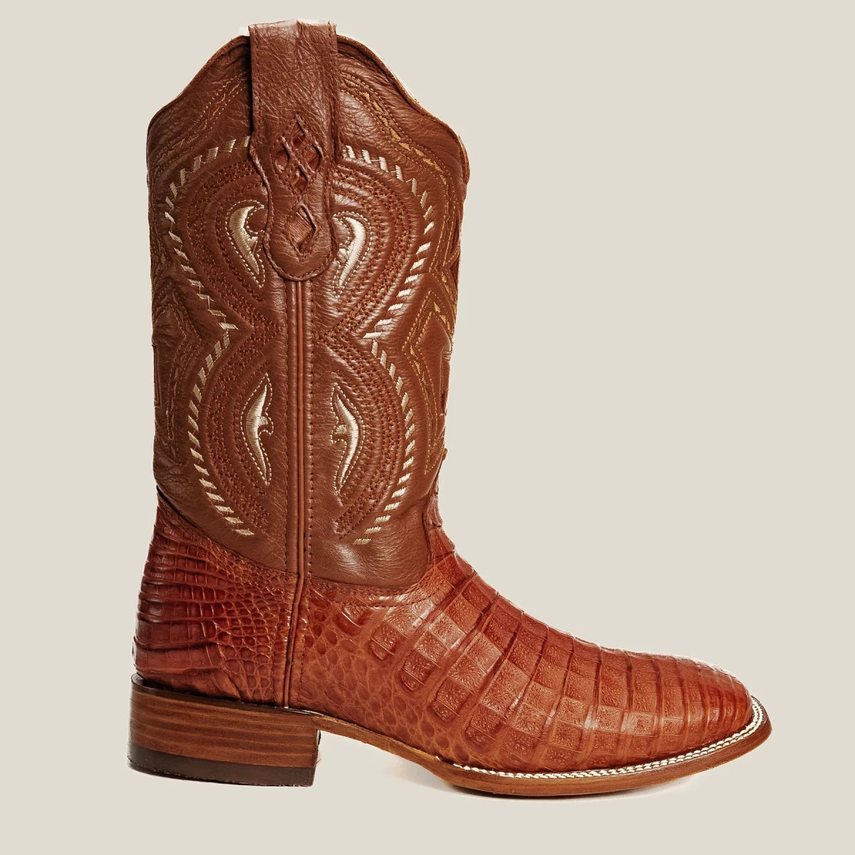 Rodeo Cartie Men”s 706 Exotic Caiman Original Rodeo Boot–Chedron - OriginalWestern.com