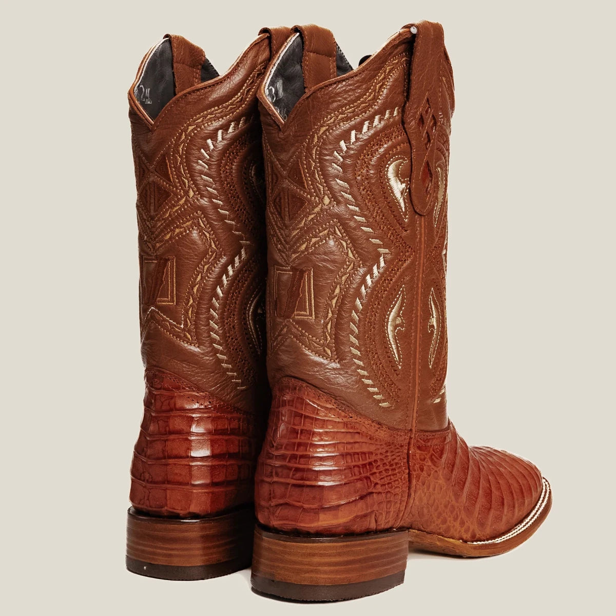 Rodeo Cartie Men”s 706 Exotic Caiman Original Rodeo Boot–Chedron - OriginalWestern.com