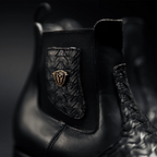 Rodeo Cartie Men”s 716 Braided Short Ankle Western Boot–Black - OriginalWestern.com