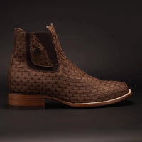 Rodeo Cartie Men”s 716 Braided Short Ankle Western Boot–Sand - OriginalWestern.com